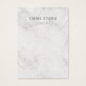 Silver Grey & Dusty Pink Palm ・ Beeldscherm Kettin Visitekaartje (Voorkant)