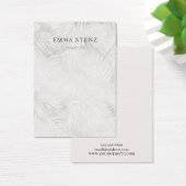 Silver Grey & Dusty Pink Palm ・ Beeldscherm Kettin Visitekaartje (Bureau)