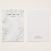 Silver Grey & Dusty Pink Palm Earring Display Kaar Visitekaartje (Voorkant /achterkant)