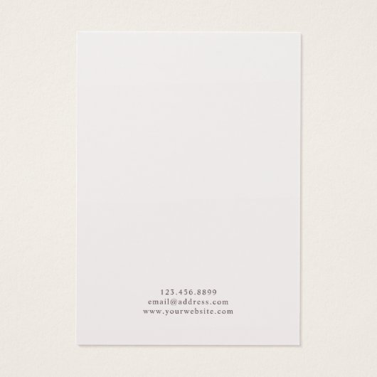 Silver Grey & Dusty Pink Palm Earring Display Kaar Visitekaartje (Achterkant)