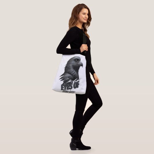 Silver Grey Eagle Vector Art Crossbody Tas (Op model)