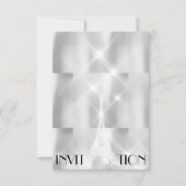 Silver Grey Eiffel Tower Paris Vrijgezellenfeest E Kaart (Voorkant)