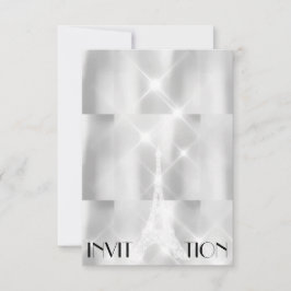 Silver Grey Eiffel Tower Paris Vrijgezellenfeest E Kaart