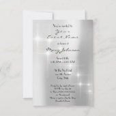 Silver Grey Eiffel Tower Paris Vrijgezellenfeest E Kaart (Achterkant)