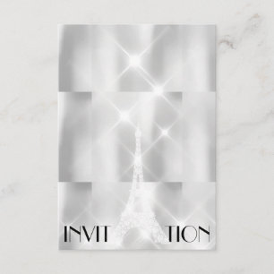 Silver Grey Eiffel Tower Paris Vrijgezellenfeest E Kaart