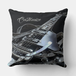 Silver Grey Electric Guitar Kussen