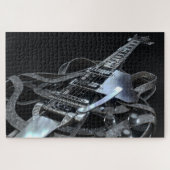 Silver Grey Electric Guitar Legpuzzel (Horizontaal)