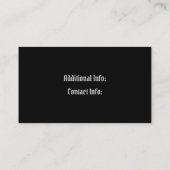 Silver Grey Electric Guitar Visitekaartje (Achterkant)