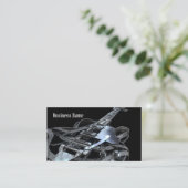 Silver Grey Electric Guitar Visitekaartje (Staand voorkant)