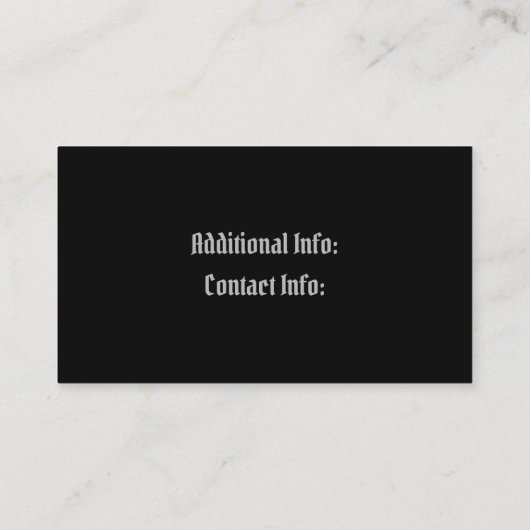 Silver Grey Electric Guitar Visitekaartje 2 (Achterkant)