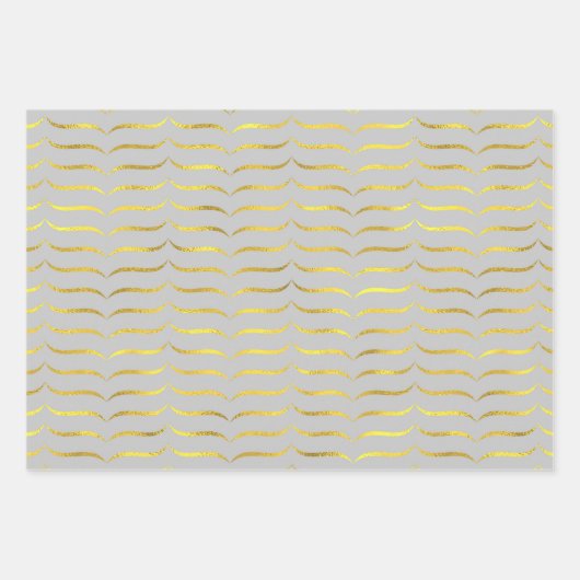 Silver Grey en Gold Inpakpapier Vel (Voorkant 2)