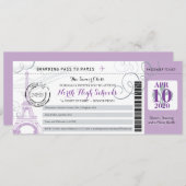 Silver Grey en Paarse nacht in het schoolprogramma Kaart (Voorkant / Achterkant)