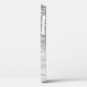 Silver-Grey Faux Glitter & Marble Ombre Case-Mate iPhone Case (Achterkant / Links)