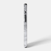 Silver-Grey Faux Glitter & Marble Ombre iPhone Hoesje (Linkerkant)