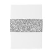 Silver Grey Faux Glitter Wedding Monogram Uitnodigingen Wikkel (Achterkant Voorbeeld)