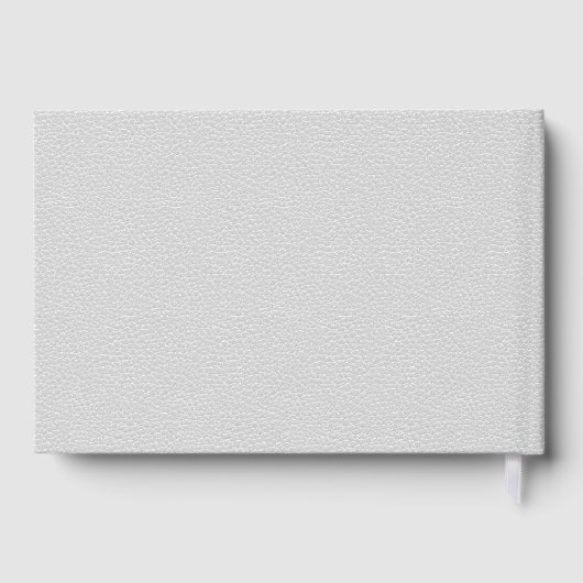 Silver Grey Faux Leather Weddenschap Boek (Achterkant)