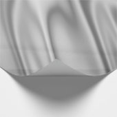Silver Grey Faux Satin Fabric Kijk Cadeaupapier (Hoek)