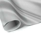 Silver Grey Faux Satin Fabric Kijk Cadeaupapier (Rol Hoek)
