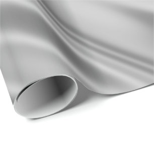 Silver Grey Faux Satin Fabric Kijk Cadeaupapier