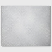 Silver Grey Floral Paisley Peacock Ornament Cadeaupapier (Vlak)