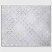 Silver Grey Floral Scales Seashells Art Deco Cadeaupapier (Vlak)
