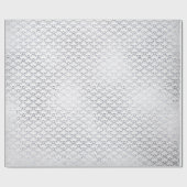 Silver Grey Floral Scales Seashells Net Art Deco Cadeaupapier (Vlak)