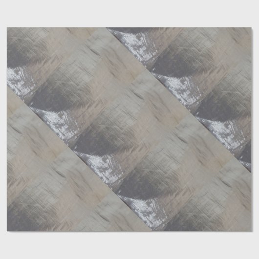 Silver Grey Foiled Fabric Kijk uit Cadeaupapier (Vlak)