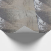 Silver Grey Foiled Fabric Kijk uit Cadeaupapier (Hoek)