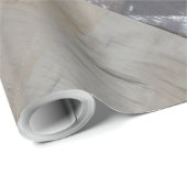 Silver Grey Foiled Fabric Kijk uit Cadeaupapier (Rol Hoek)