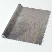 Silver Grey Foiled Fabric Kijk uit Cadeaupapier (Uitgerold)