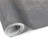 Silver Grey Foiled Fabric Kijk uit Cadeaupapier (Rol Hoek)