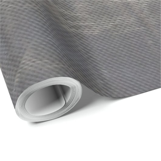 Silver Grey Foiled Fabric Kijk uit Cadeaupapier (Rol Hoek)
