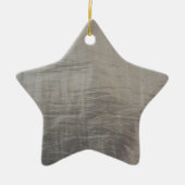 Silver Grey Foiled Fabric Kijk uit Keramisch Ornament (Voorkant)