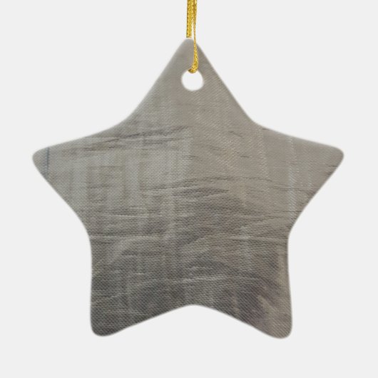 Silver Grey Foiled Fabric Kijk uit Keramisch Ornament (Achterkant)