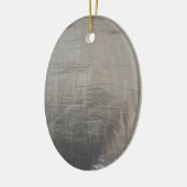 Silver Grey Foiled Fabric Kijk uit Keramisch Ornament (Links)