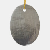 Silver Grey Foiled Fabric Kijk uit Keramisch Ornament (Voorkant)