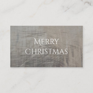 Silver Grey Foiled Fabric Kijk uit Visitekaartje