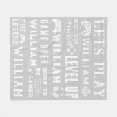 Silver Grey Gamer Videogame Gepersonaliseerd Kinde Fleece Deken (Voorkant (Horizontaal))
