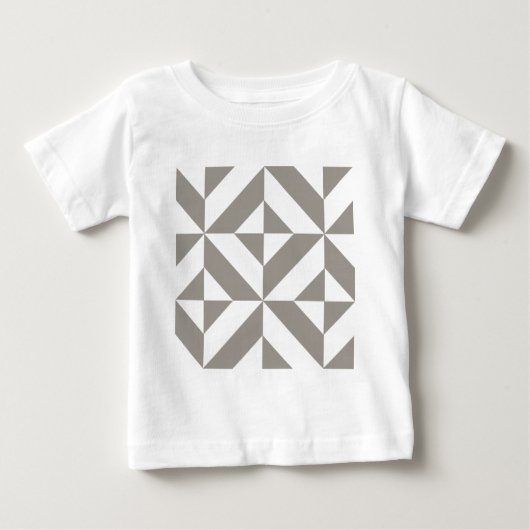 Silver Grey Geometric Deco Cube Pattern (Voorkant)