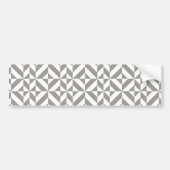 Silver Grey Geometric Deco Cube Pattern Bumpersticker (Voorkant)