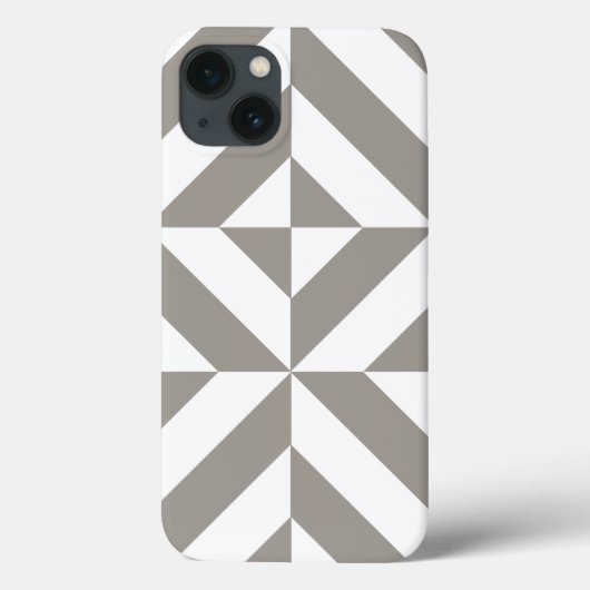 Silver Grey Geometric Deco Cube Pattern Case-Mate iPhone Case (Achterkant)