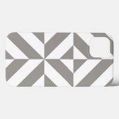 Silver Grey Geometric Deco Cube Pattern Case-Mate iPhone Case (Achterkant (horizontaal))