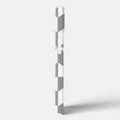 Silver Grey Geometric Deco Cube Pattern Case-Mate iPhone Case (Achterkant / Rechts)