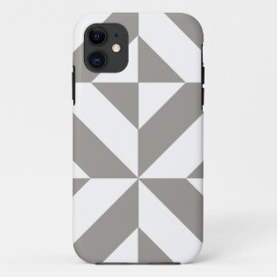 Silver Grey Geometric Deco Cube Pattern Case-Mate iPhone Case
