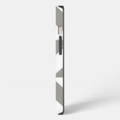 Silver Grey Geometric Deco Cube Pattern iPhone Hoesje (Linkerkant)