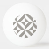 Silver Grey Geometric Deco Cube Pattern Pingpongbal (Voorkant)