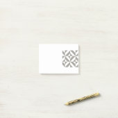 Silver Grey Geometric Deco Cube Pattern Post-it® Notes (Op bureau)