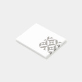 Silver Grey Geometric Deco Cube Pattern Post-it® Notes (Schuin)