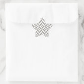 Silver Grey Geometric Deco Cube Pattern Ster Sticker (Tas)