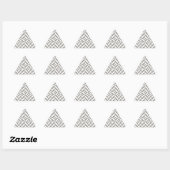 Silver Grey Geometric Deco Cube Pattern Sticker (Vel)